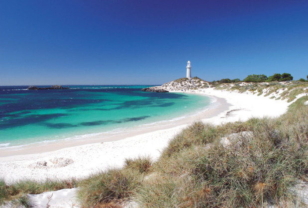 Pinky Beach Rottnest Island And Bathurst Lighthouse